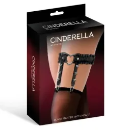CINDERELLA vegānas ādas zeķturis ar sirdi