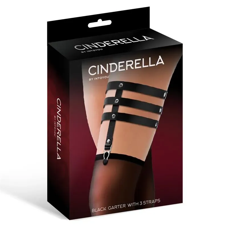 CINDERELLA zeķu turētājs ar 3 siksnām, vegānā āda