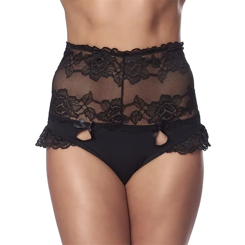 AMORABLE High Waist Panty Black biksītes