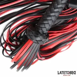 LATETOBED BDSM LINE pletne 65 cm, melna un sarkana