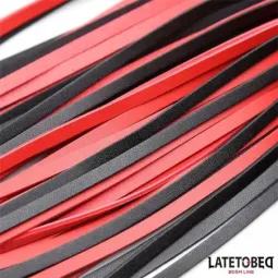 LATETOBED BDSM LINE pletne 65 cm, melna un sarkana