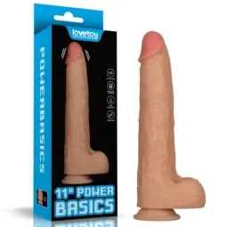LOVETOY Power Basics vibrējošais dildo ar piesūcekni
