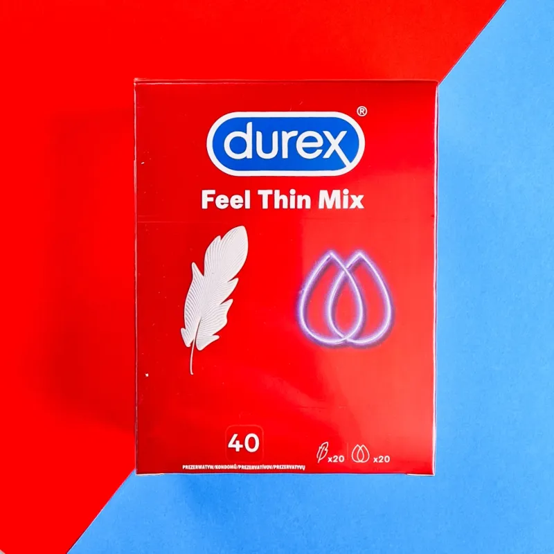 Durex Feel Thin Mix 40 – liels prezervatīvu iepakojums