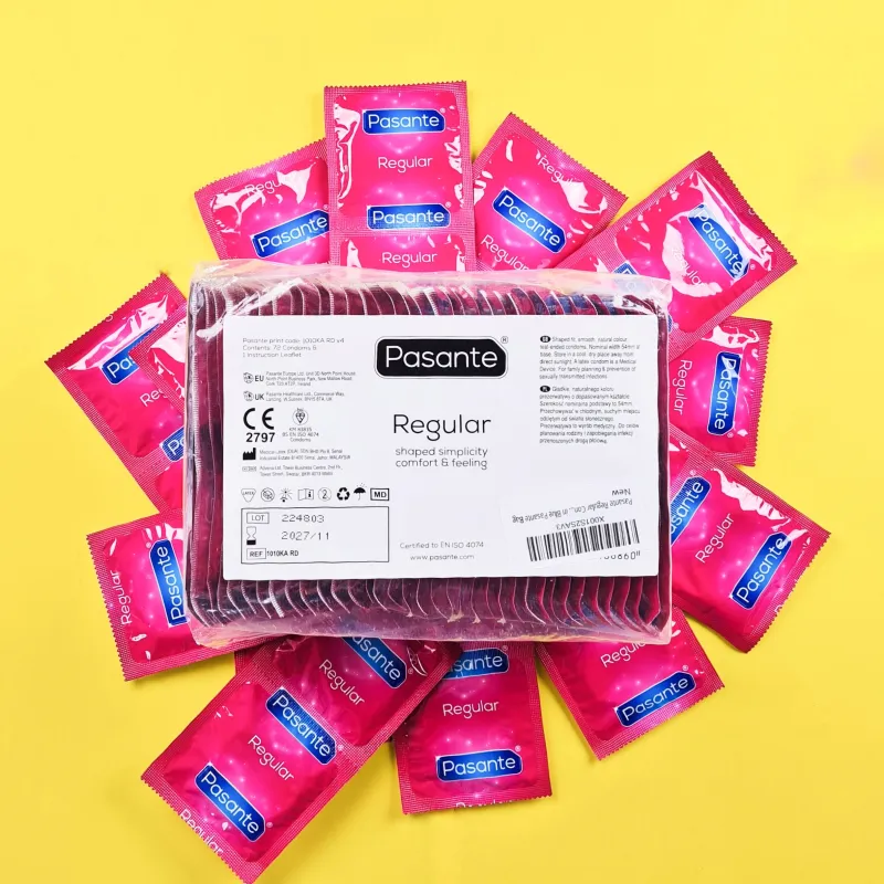 Pasante Regular 72 – liels prezervatīvu iepakojums | Noks.lv