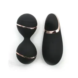 RIMBA TOYS Ibiza Black Kēgeļa bumbiņas ar vibrāciju