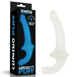 LOVETOY Lumino Play dubultais dildo, zils