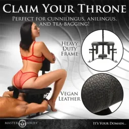 MASTER SERIES Pleasure Throne orālā seksa krēsls