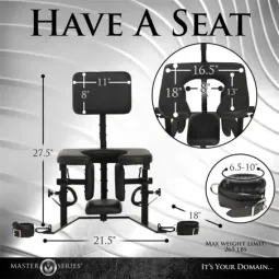 MASTER SERIES Pleasure Throne orālā seksa krēsls