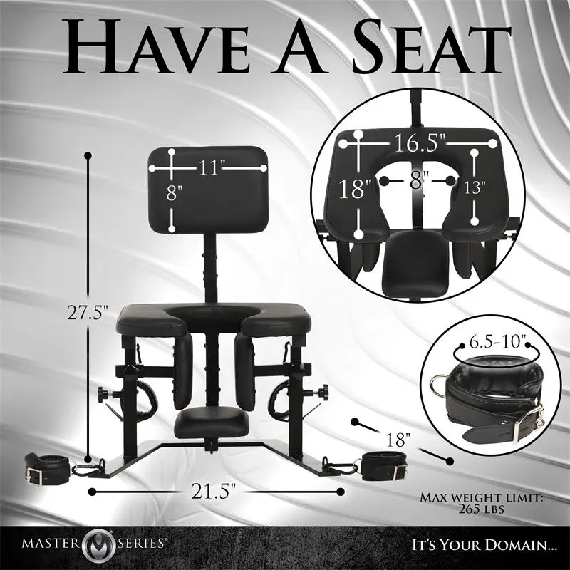 MASTER SERIES Pleasure Throne orālā seksa krēsls