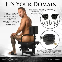 MASTER SERIES Pleasure Throne orālā seksa krēsls