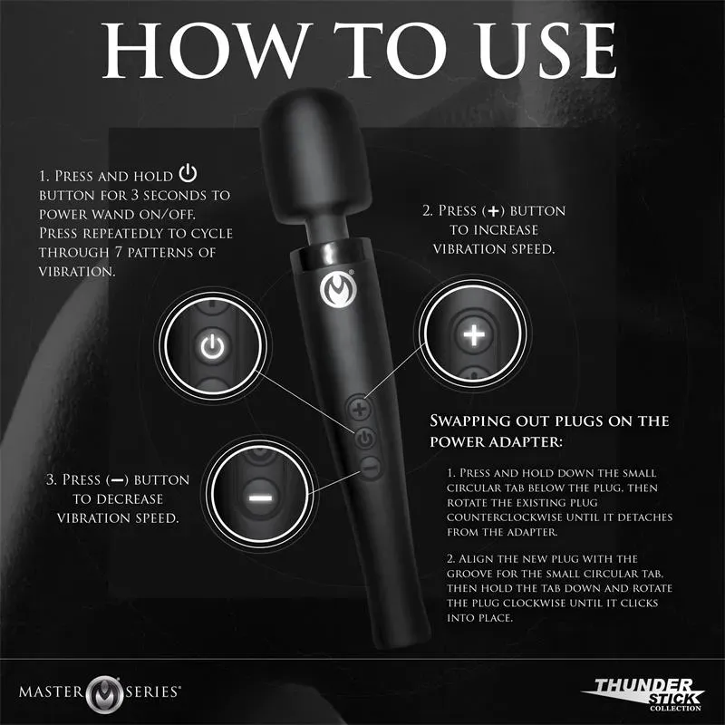 MASTER SERIES Thunderstick Pro masāžas zizlis