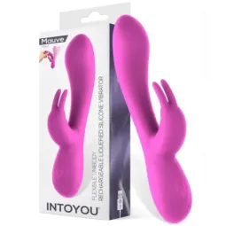 INTOYOU Mauve trušu vibrators, šķidrais silikons