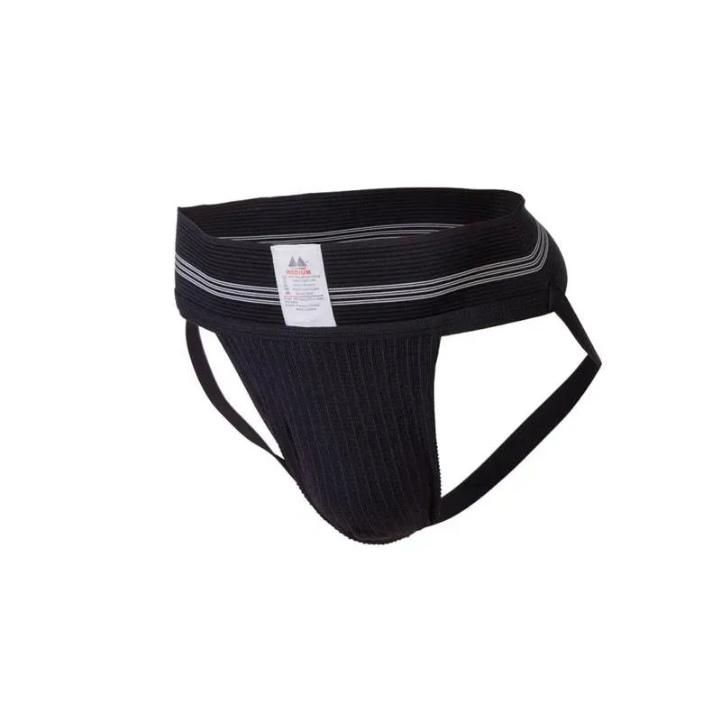 AMORABLE Jock Black džokstraps ar platu jostu