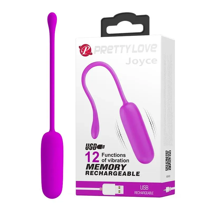 PRETTYLOVE Joyce vibrējošā oliņa, silikons, USB
