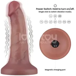 LOVETOY Dual Density vibrējošs dildo 16 cm