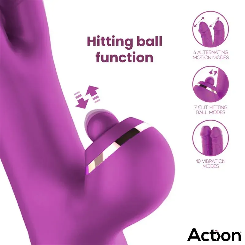 ACTION Nico vibrators ar klitora bumbiņu