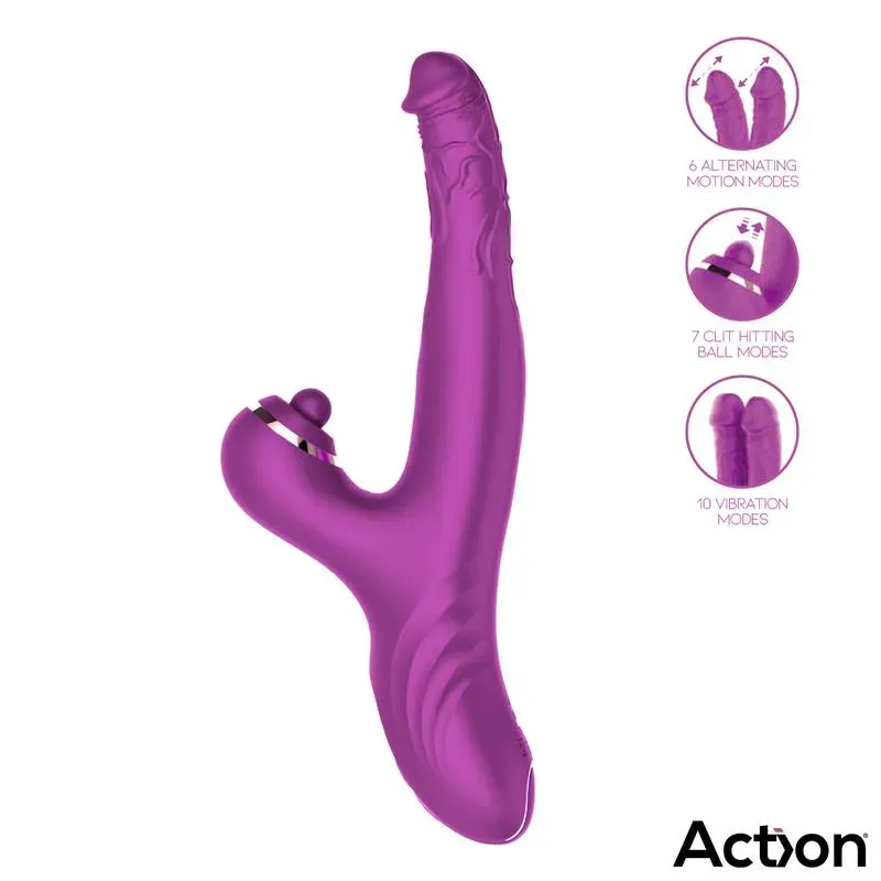 ACTION Nico vibrators ar klitora bumbiņu