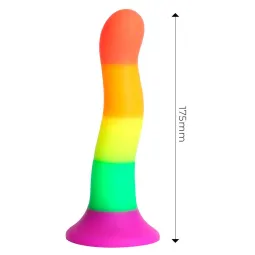 Dildo varavīksnes krāsās, 18 cm | Noks.lv