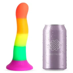 Dildo varavīksnes krāsās, 18 cm | Noks.lv