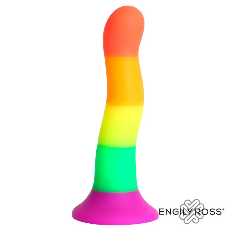 Dildo varavīksnes krāsās, 18 cm | Noks.lv