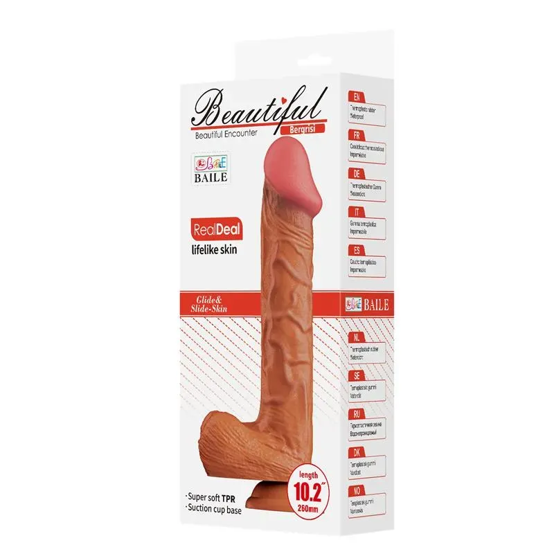 BAILE Bergrisi 10.2 reālistisks dildo ar piesūcekni