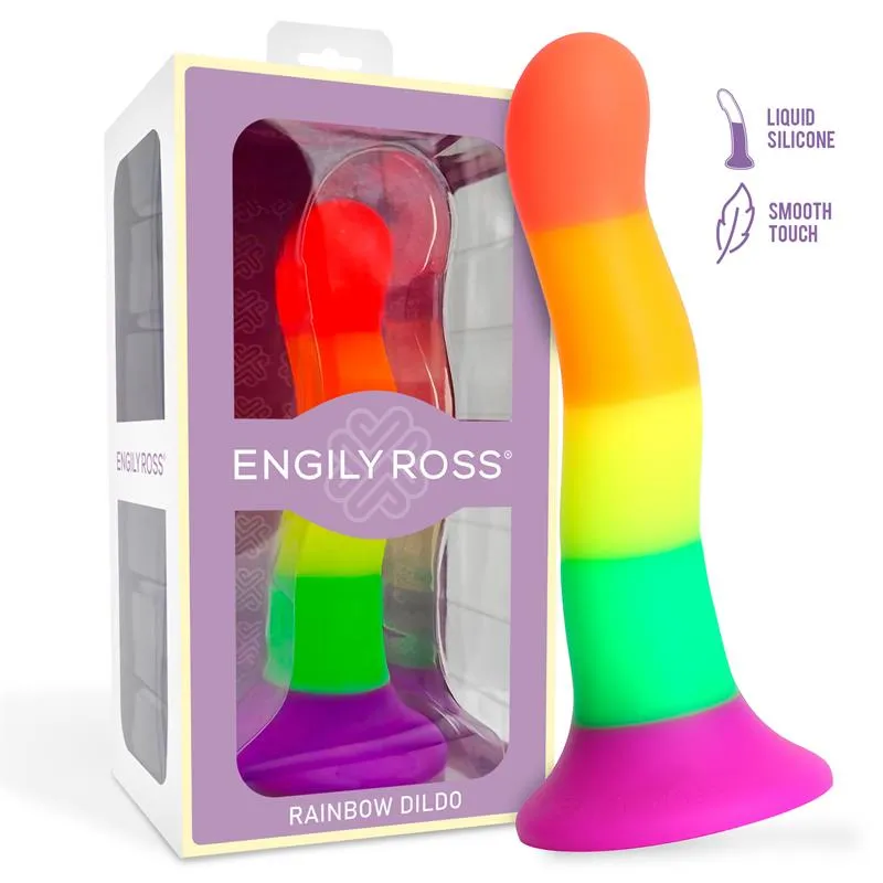 Dildo varavīksnes krāsās, 18 cm | Noks.lv