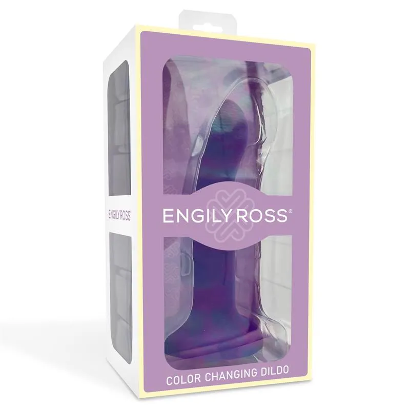 Krāsu mainošs dildo, no violeta uz rozā, 17 cm | Noks.lv